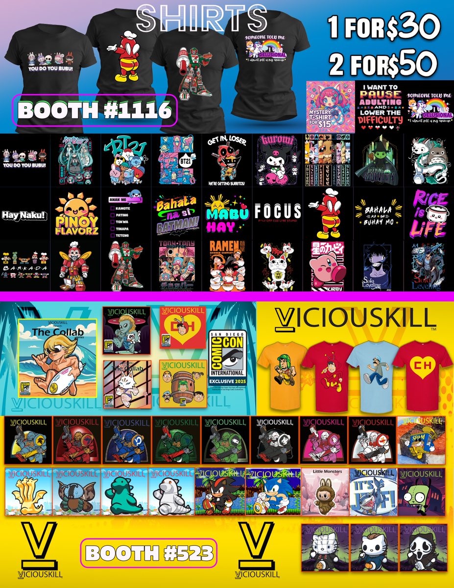 artisticflavorz's tweet image. π¨ NEW DROP @ #SDCC2025 π¨
Kawaii chaos, Pinoy pride, & enamel madness all at BOOTH #1116π₯
π Charms, Studs, Mini Pins
π¦ Enamel Pins na nakakakilig
π T-Shirts β Filipino vibes, mystery tees & more!
πHanapin kami sa Booth #1116 + collabs @ #523 w/ Viciouskill #AddSomeFlavorz