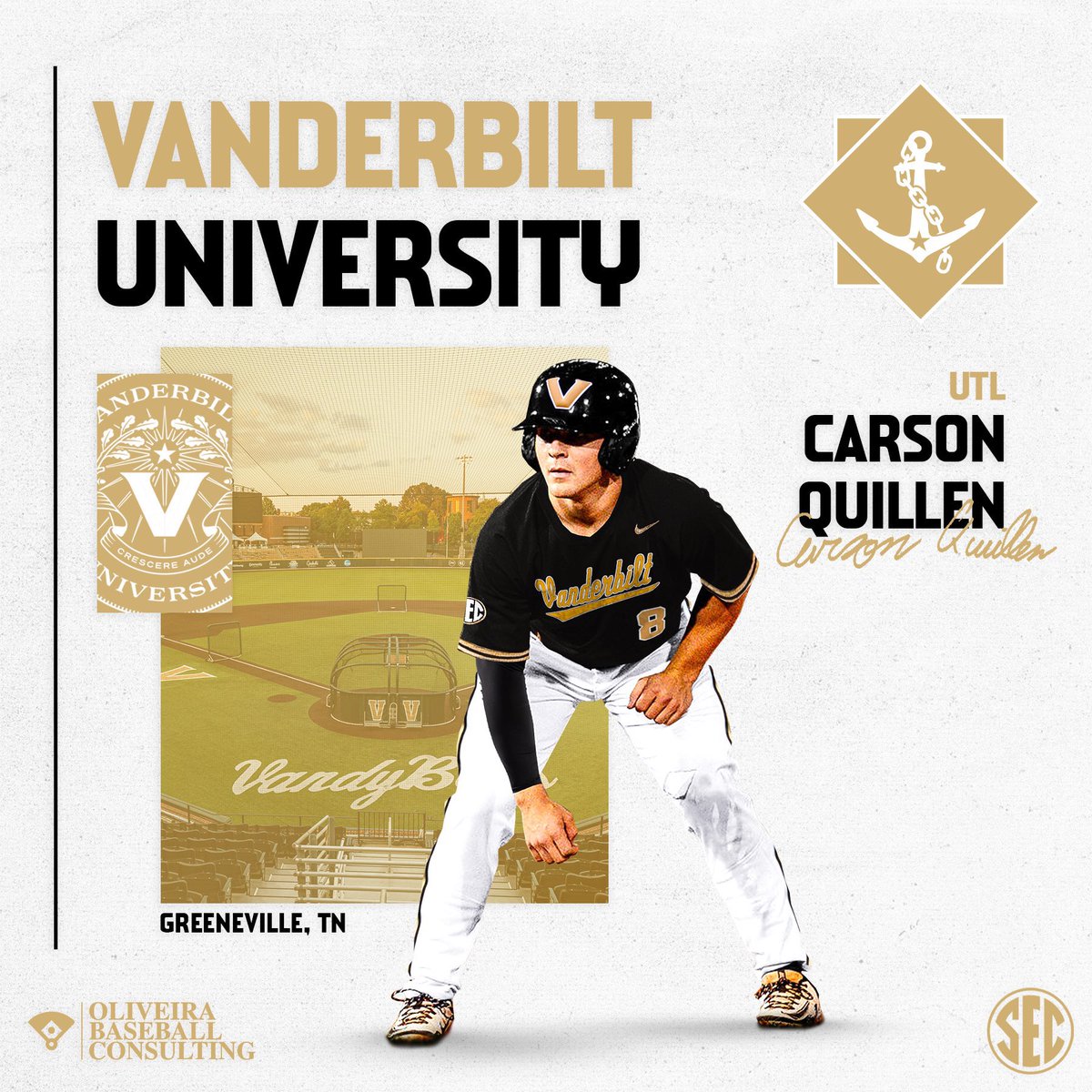 GreeneDevilsFB's tweet image. Greeneville two sport All-State Athlete Carson Quillen will be signing with Vanderbilt Baseball on Thursday morning July 17th at 10:30 in the GHS Lecture Hall. Please come support this young man for this special occasion. Go Devils!