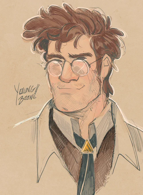 Don't really got much art than using cowboy Doc for rendering experiments. Thats really it, i dont got anything too interesting TwT #gigglefallsau #GravityFalls