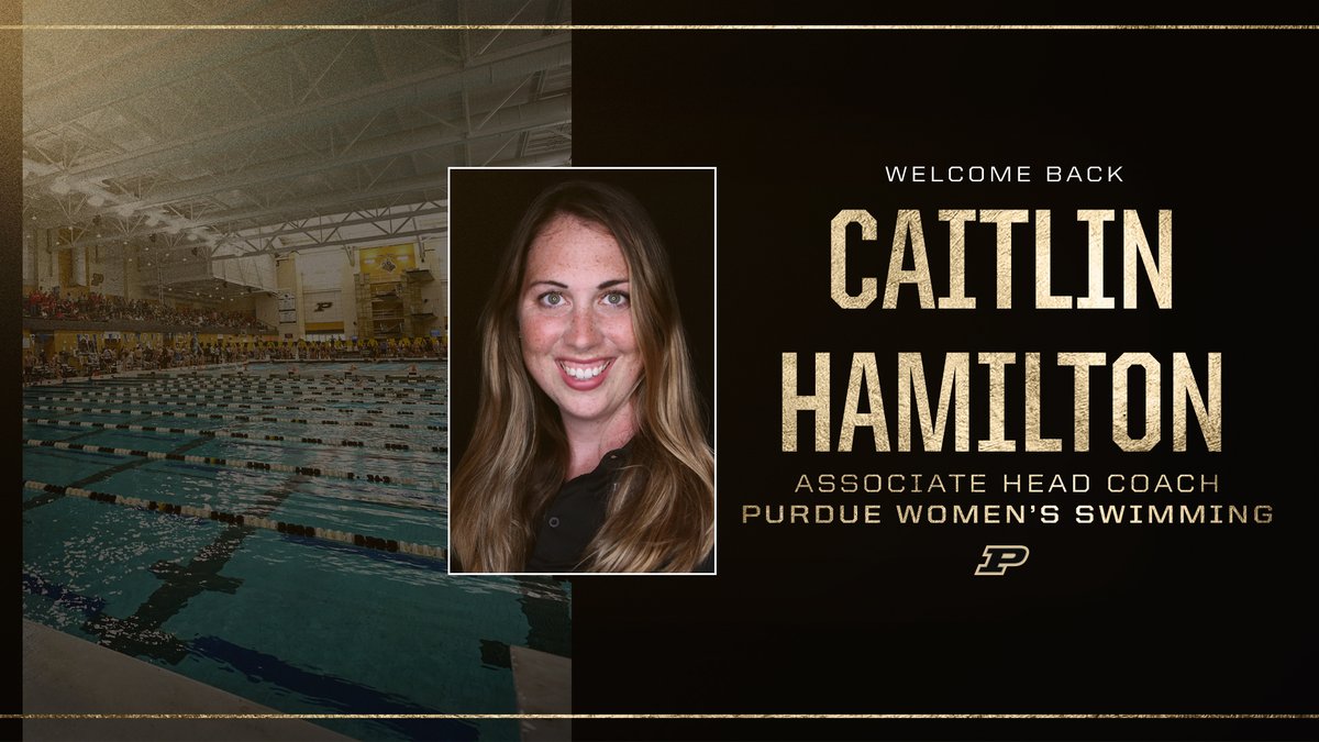 She's Back Home at #Purdue 🖤💛

Caitlin Hamilton returns as our Associate HC. The 2-time All-American &amp; B1G 🥈 Medalist graduated in 2013 as a record holder in the 1000 &amp; 1650 Free. #BoilerUp #AmazingAlumni

Caitlin has coached at ISU, UK, IU &amp; IUPUI

📰 boile.rs/CaitlinAHC