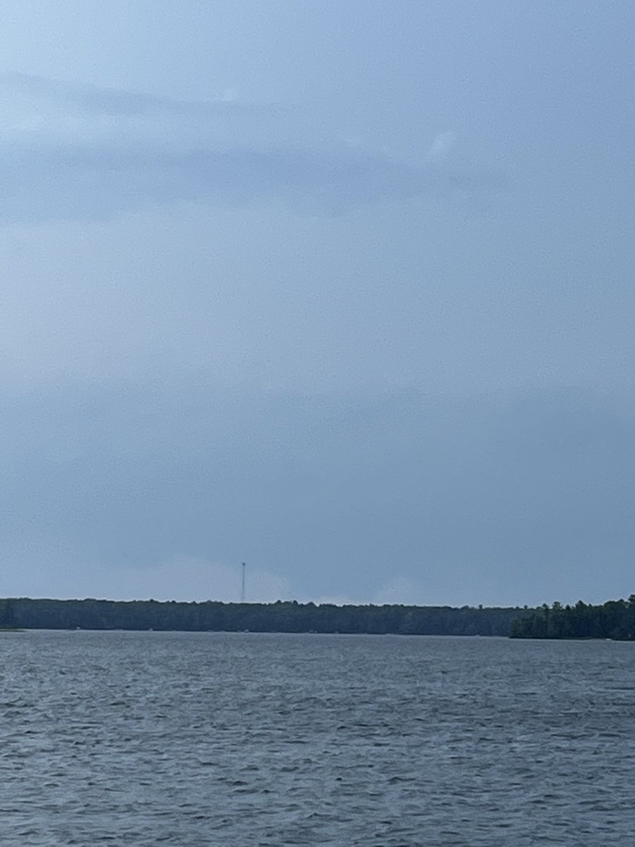 andrewtornado11's tweet image. Supercell near Trego, WI with a wall cloud. Viewed from Big Sissabagama Lake, south of Stone Lake @NWSduluth