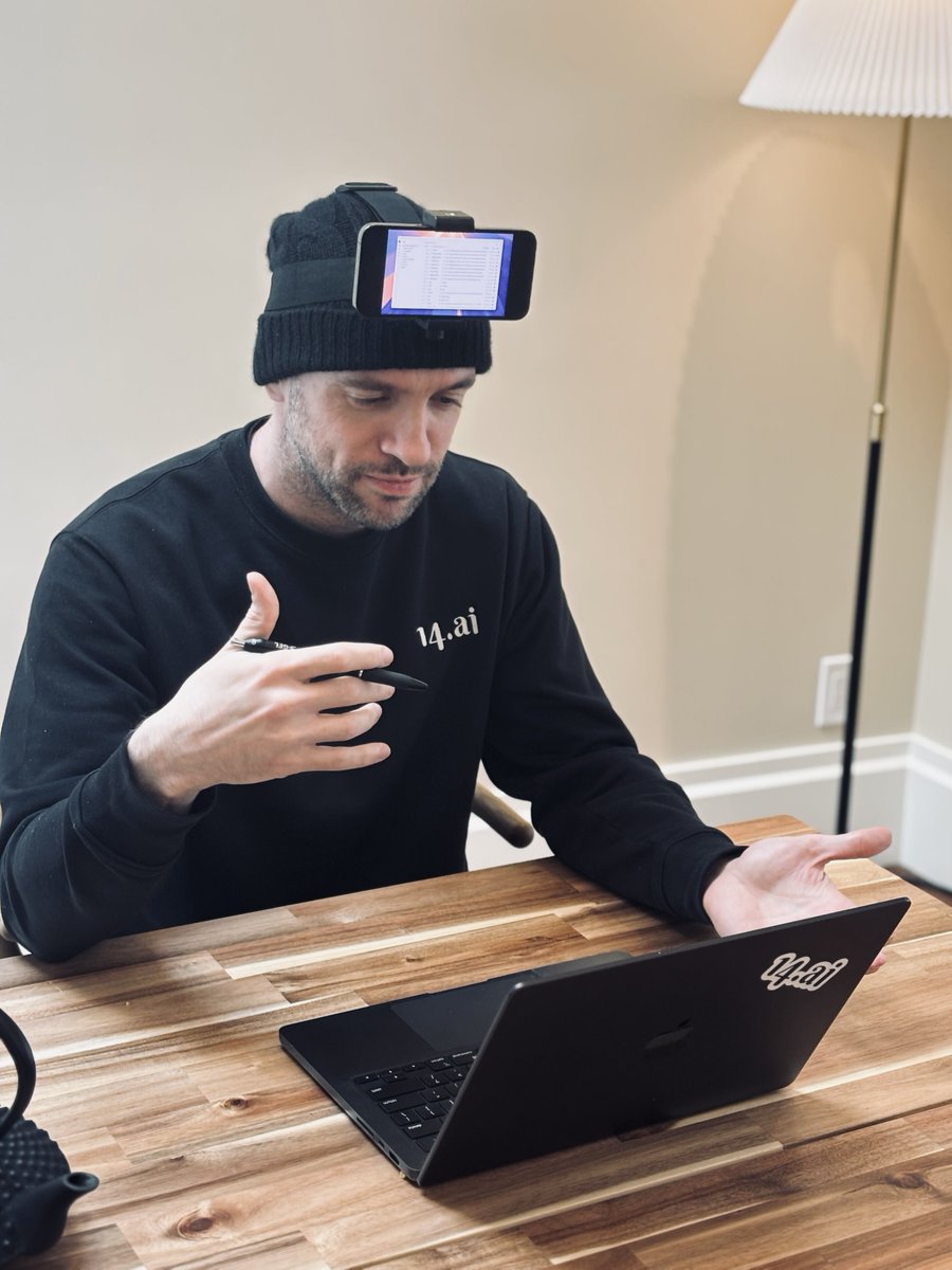 michaelfester's tweet image. Still can't believe people wear company merch on Zoom calls.
Like a branded hoodie is really going to close the deal...
That's why I wear a hat that plays our product demo on loop.
Even if someone’s only half paying attention, they’re still watching subconsciously.
While…