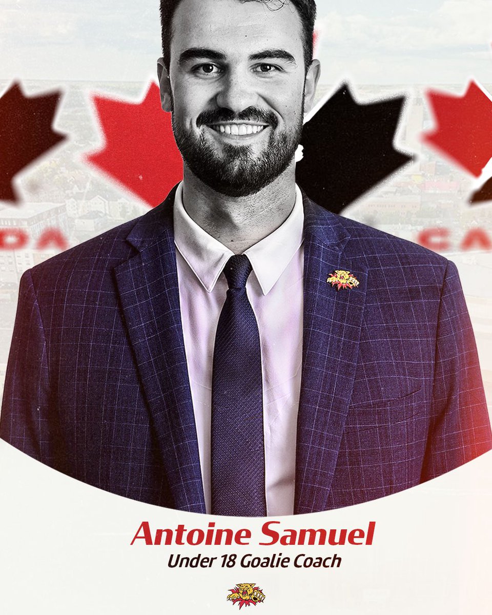 Congrats to <a href="/monctonwildcats/">Moncton Wildcats</a> Antoine Samuel (<a href="/35AntoineSamuel/">Antoine Samuel</a>) on being named Goalie Coach of Canada’s National Men’s Summer Under-18 Team for the #HlinkaGretzkyCup in August!

#DefendTheDen #HockeyCanadaU18 

📸 - <a href="/DanielStLouis/">Daniel St Louis</a>