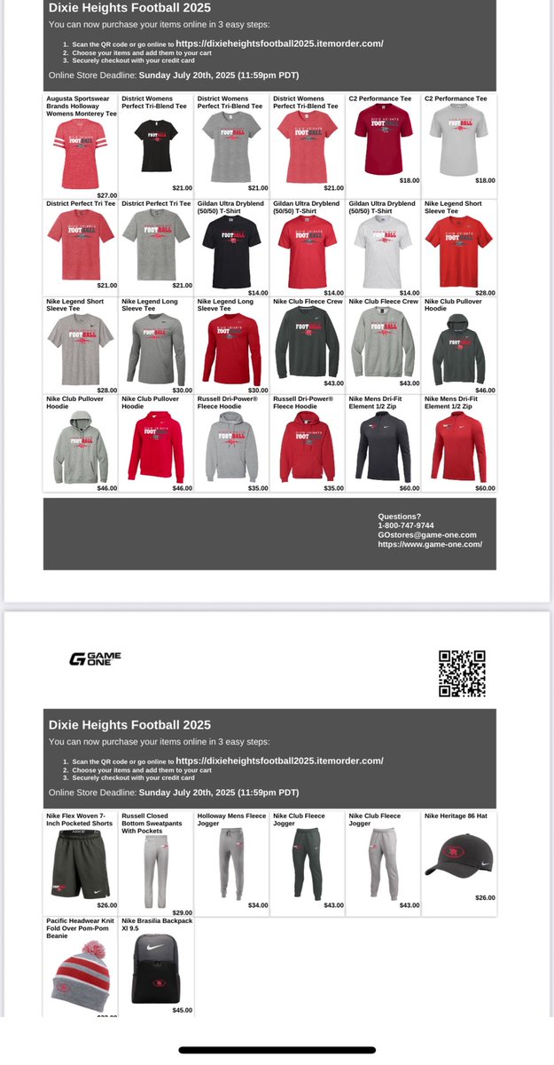 DixieHeightsFB's tweet image. Players, parents, and supporters of the program, Our Dixie Heights Football Team Shop is now open. Get your spirit wear for the 2025 season here!
dixieheightsfootball2025.itemorder.com
