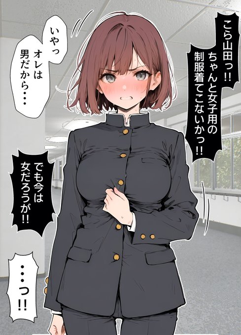 女になった現実を受け入れることができない女体化男子 