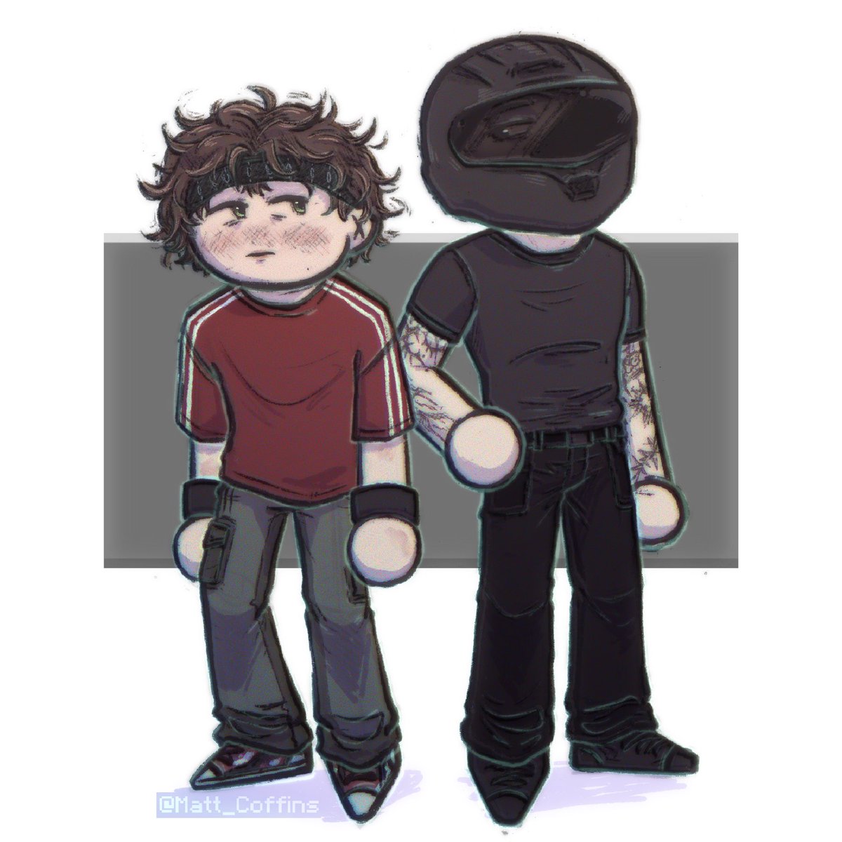 Fan art for <a href="/auebumbum/">붐</a> cuz I love these two (˶˃ ᵕ ˂˶)