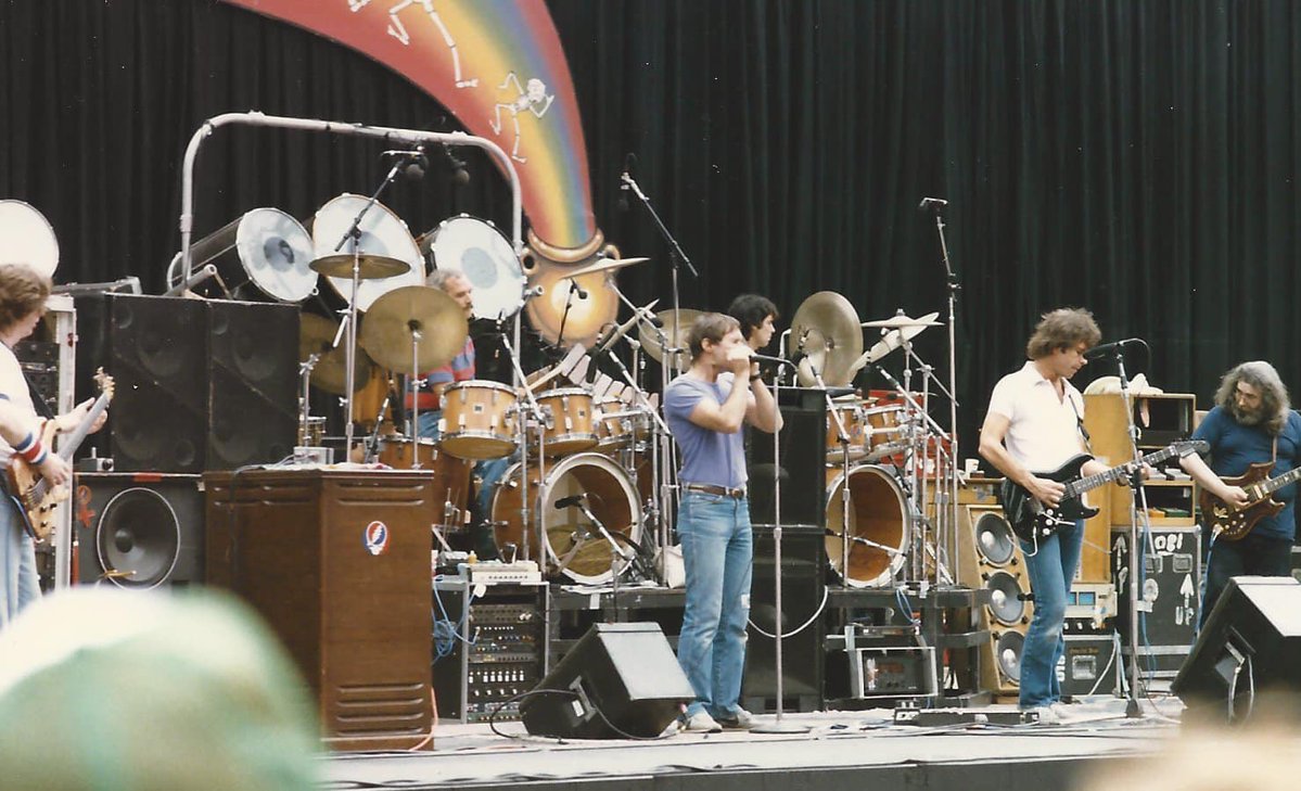 GratefulDead's tweet image. On this day in 1984, the Dead wrapped a three-night run at Berkeley’s Greek Theatre. It was a standout stretch of shows with the first night, featured in the ‘Enjoying the Ride’ box set, included a 17-minute “Dark Star.” Night two brought out Matt Kelly on harmonica for “Little…