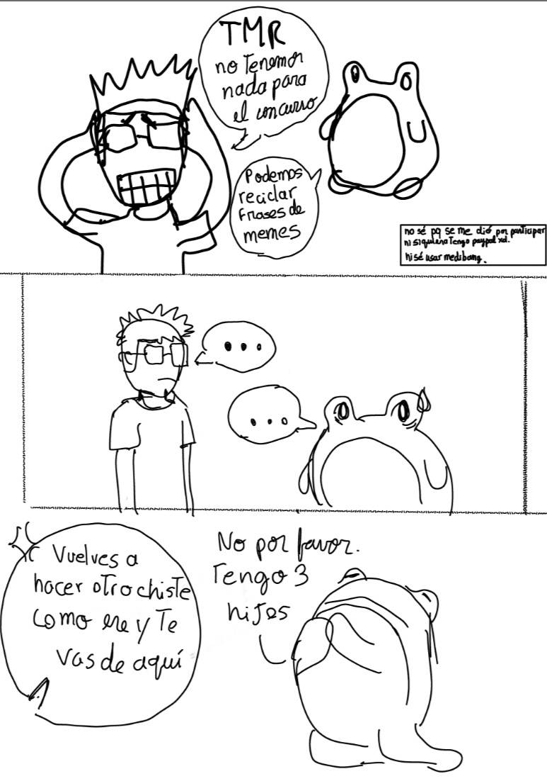 dario_cuno's tweet photo. He aquí me aporte al Juanky &amp; Sappito Adventure.
(Demore como 15 minutos en hacer esto xd, perdón por lo cutre)
@JuanKy11_ @ElSappito04 son los personajes del comic, por si se lo preguntan.
#sappitoadventure #comic https://t.co/uSkL1fCdTO