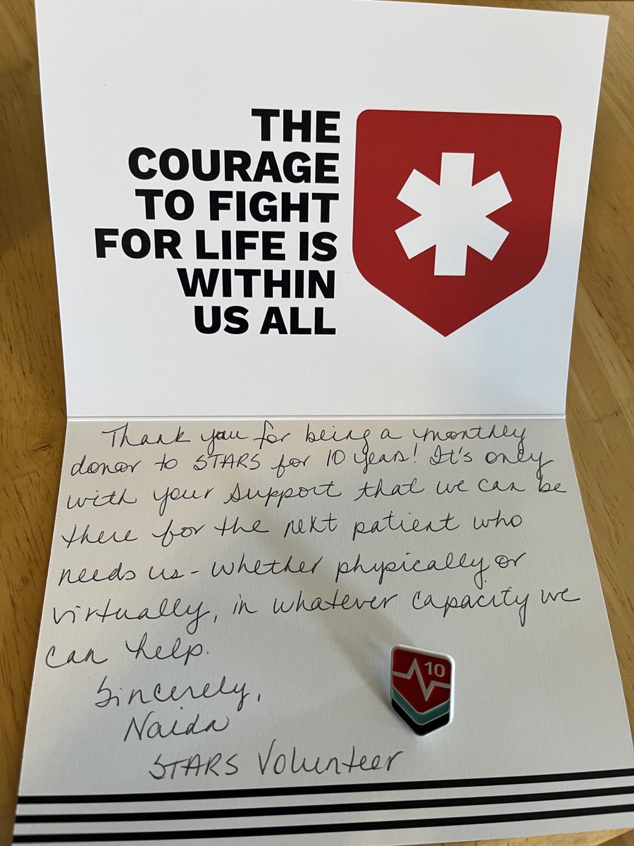 What a beautiful hand written note to receive in the mail. Thank you ⁦<a href="/STARSambulance/">STARS</a>⁩ for saving my life after being hit by a drunk driver March 30, 2015.