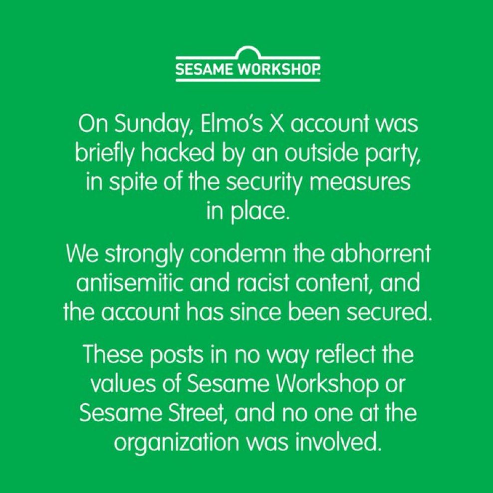 Why did it take Elmo two days to come up with this, and do you believe Elmo was actually hacked?