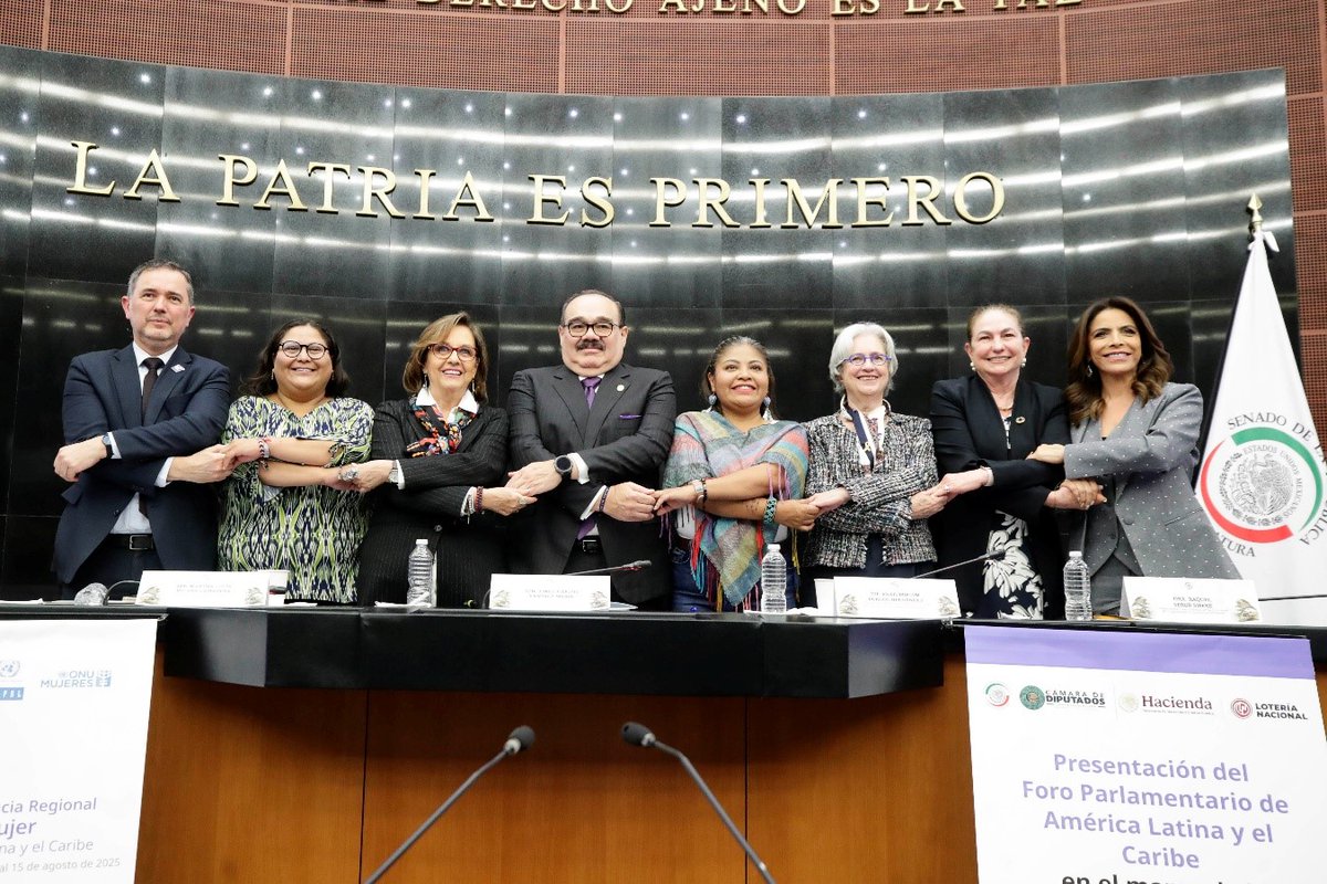 📰 Esta mañana se llevó a cabo la rueda de prensa en la que se anunció oficialmente la realización del Foro Parlamentario de ALC, en el marco de la #XVIConferenciaMujerALC, el próximo 11 de agosto de 2025 en el Palacio Legislativo de San Lázaro 🇲🇽.
bit.ly/4nRqHWN