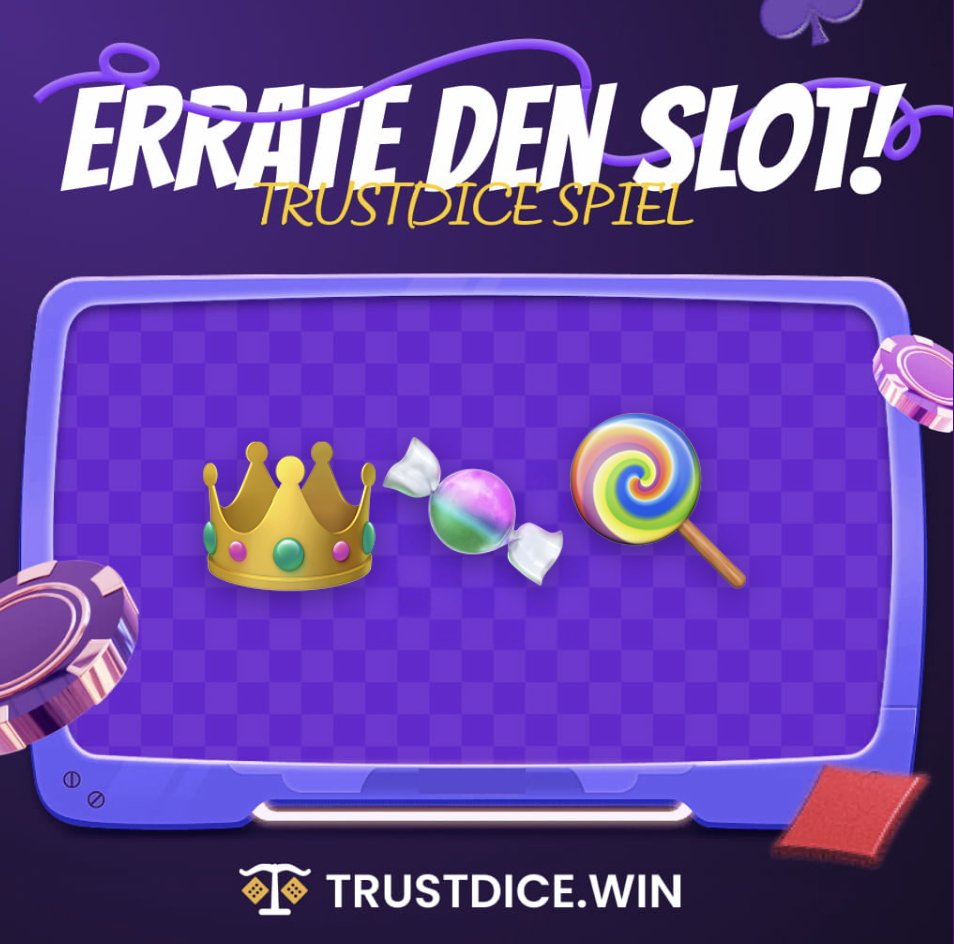 🎰 Errate den Slot! 🎰

📢 Kannst du dieses Emoji-Rätsel entschlüsseln?

🎁 Ein zufälliger Spieler mit der richtigen Antwort gewinnt 10 usdt!

💸 Vergiss nicht, deinen TrustDice-Benutzernamen zu kommentieren! 🎯