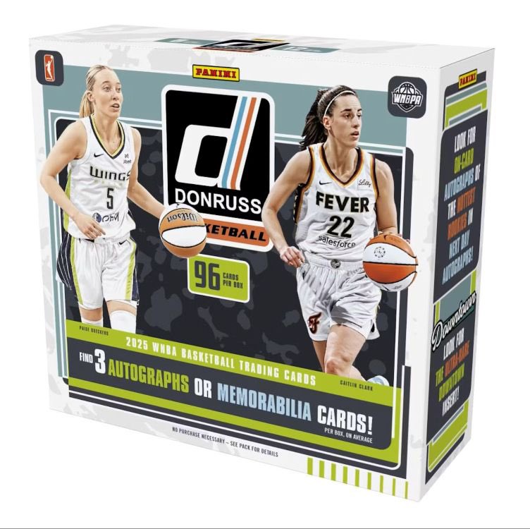 Update: The 2025 Donruss WNBA 🏀 trading card set, originally scheduled for release on July 16, 2025 (tomorrow) has been delayed by Panini. 

The new estimated release date is August 29, 2025. Retail format will feature both Blaster &amp; Mega boxes!