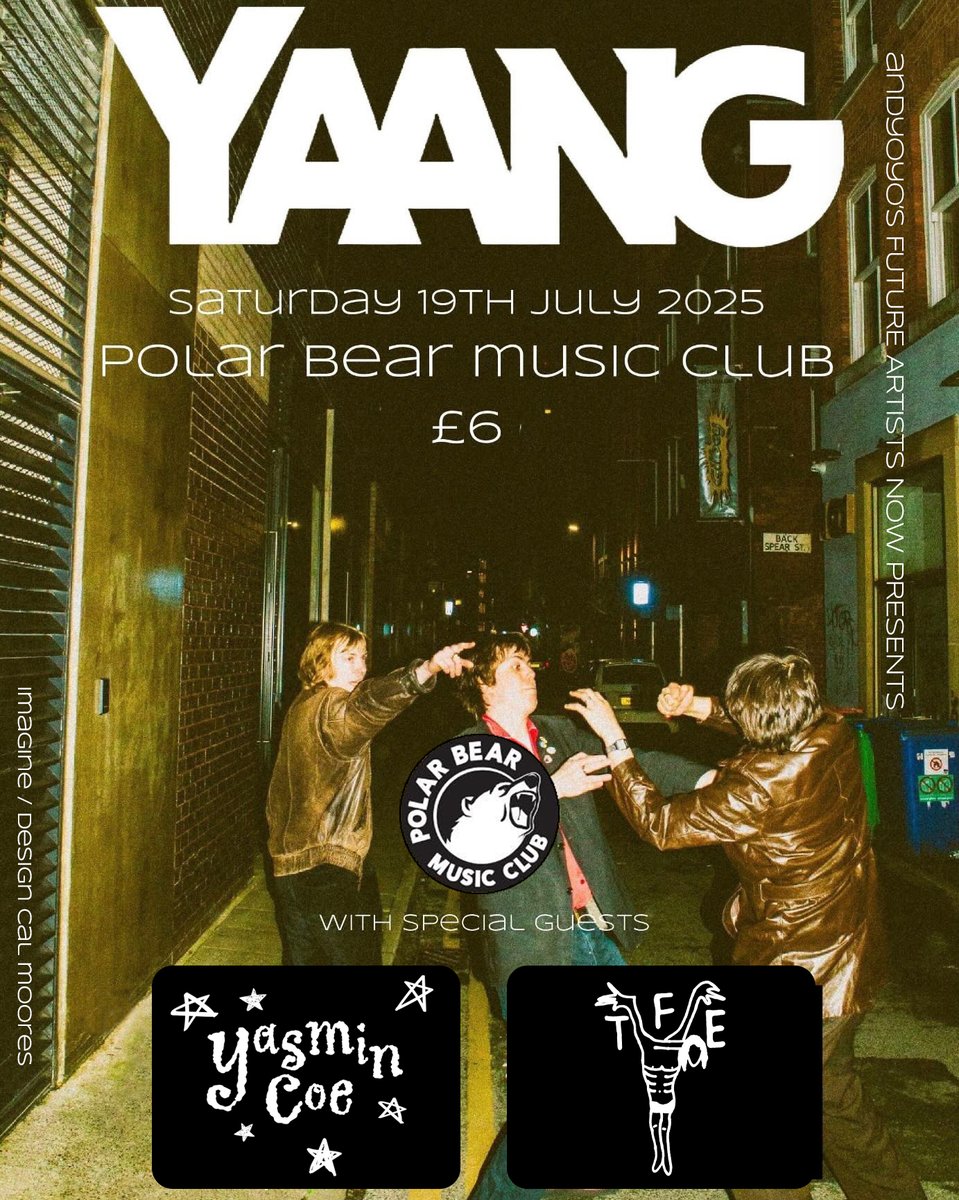 Polar Bear Music Club (@polarbearroars) on Twitter photo THIS SATURDAY!
@___yaang___ here at Polar Bear, #Hull this Saturday 19th July
➳ 7:30PM DOORS // 14+
➳ £6 TICKETS >> bit.ly/44pZ0gB
Plus special guests <a href="/YasminCoeMusic/">Yasmin Coe</a> & The Faith Estate
➳ FOLLOWED BY POLAR BEAR'S SATURDAY NIGHT DJS TIL 2:30AM! (18+) THIS SATURDAY!
@___yaang___ here at Polar Bear, #Hull this Saturday 19th July
➳ 7:30PM DOORS // 14+
➳ £6 TICKETS >> bit.ly/44pZ0gB
Plus special guests <a href="/YasminCoeMusic/">Yasmin Coe</a> & The Faith Estate
➳ FOLLOWED BY POLAR BEAR'S SATURDAY NIGHT DJS TIL 2:30AM! (18+)