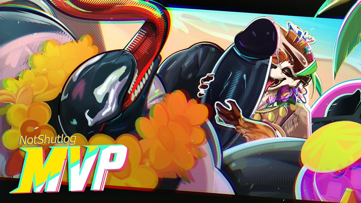 NotShutlog's tweet photo. This new Rivals MVP animation is crazy. 🦝🏖️ https://t.co/OtiTIT9nwn