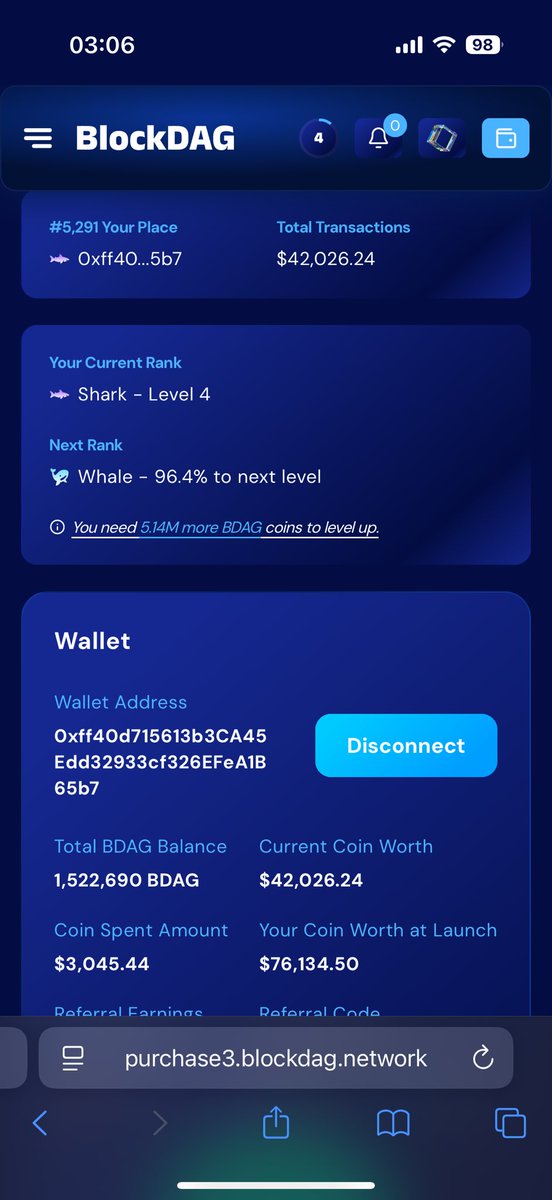 vedossii's tweet photo. @blockdagnetwork @BlockDAGnetwork My 1.52M $BDAG tokens are gone from the dashboard.

Wallet: 0xff40...65b7  
Spent: $3,045  
Now: 0 BDAG showing

No response from support for weeks. Anyone else having this issue? We need transparency &amp; action. Please help. #BlockDAG https://t.co/jor5yr2CaV