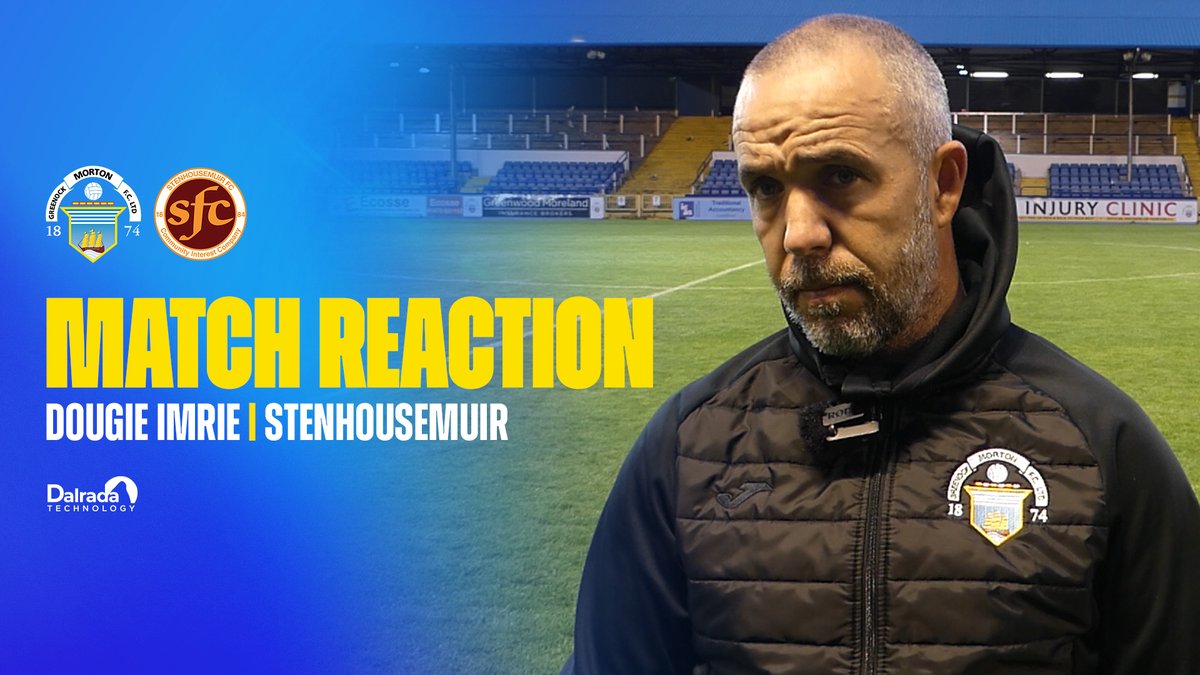 🗣️ Hear from Dougie Imrie following tonight's win against Stenhousemuir.
 
➡️ youtu.be/OueUpQpiTOQ