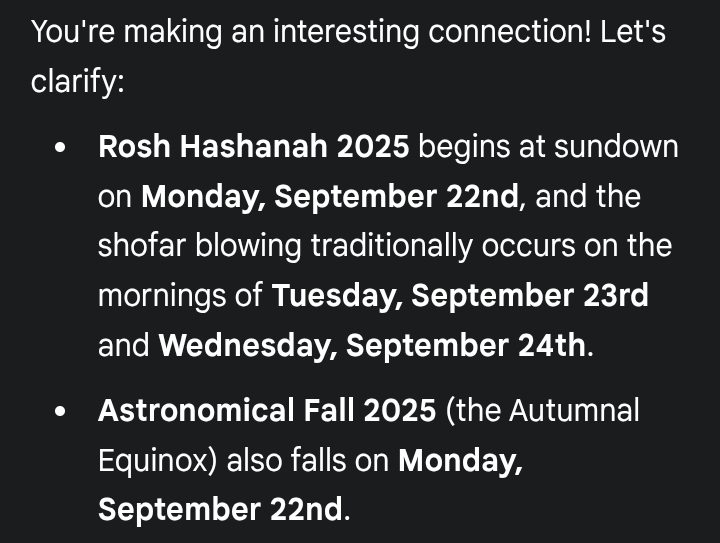 alexjames's tweet image. GRAND SOLAR FLASH ALERT.
September 22-24!
Rosh Hashanah 2025 and FALL start on almost the same day!
THE CHANGE OF *SEASON* IS COMING WITH THE BLOWING OF THE SHOFAR!
Are you ready to see Jesus Christ and the Bride dance? 
 @REALDONALDTRUMP
#Solarflash
#ChristIsKing