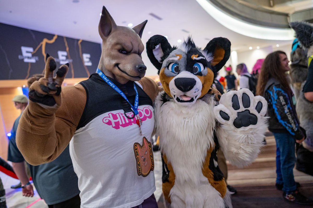 cainenines's tweet image. Puppy power!

With @BranDogie at @FurryWeekend

#furry #fursuit #puppy #dog #xolo #fwa #FWA25