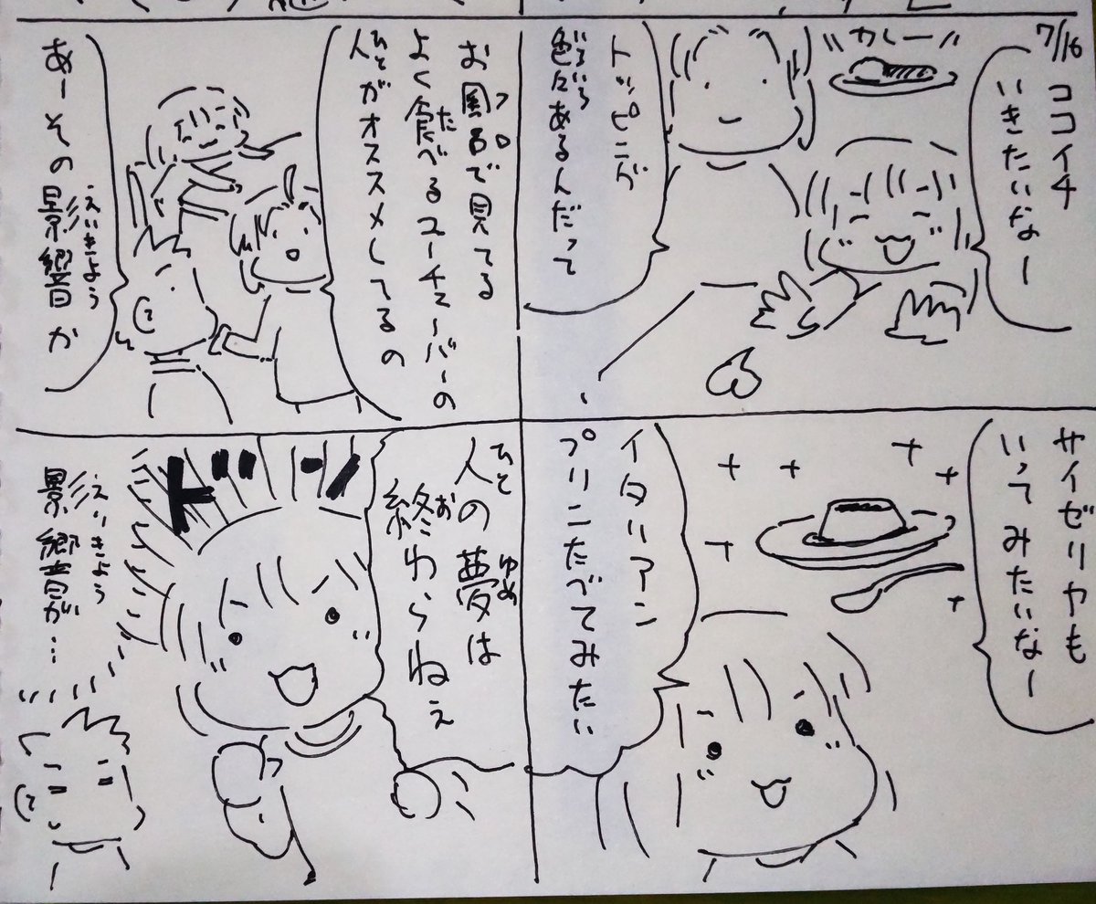 #本日のむすめさん
動画の影響を受けてきたむすめさんでした。サイゼリヤはつれていってもいいですね。
イタリアンプリンおいしいよね。 