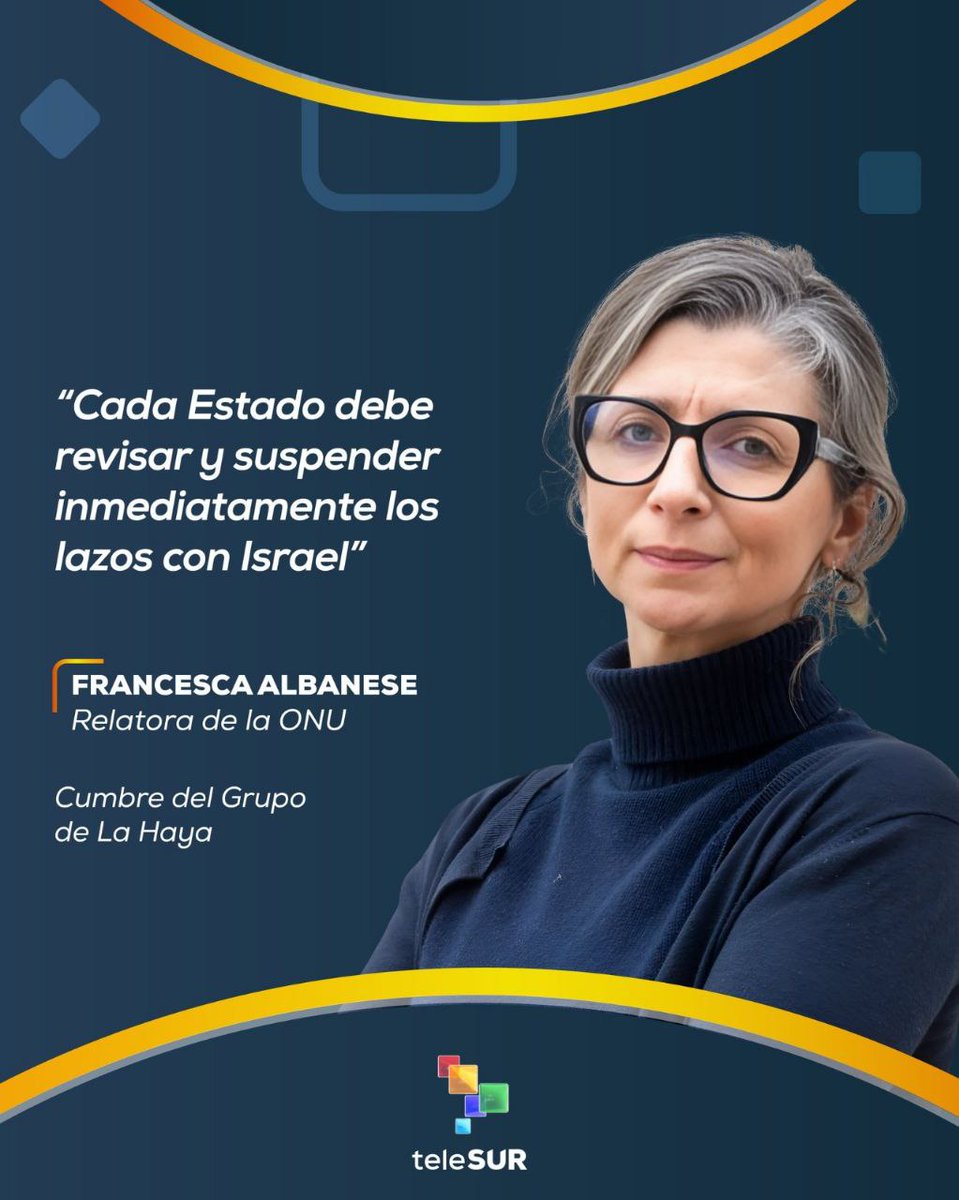 Rebeldement3's tweet image. Así fueron las Declaraciones de la Relatora especial de las Naciones Unidas, Francesca Albanese, durante la primera Cumbre Internacional del Grupo de la Haya.

La relatora habló sobre la situación de los territorios palestinos.

#Relatora #ONU 
#FrancescaAlbanese