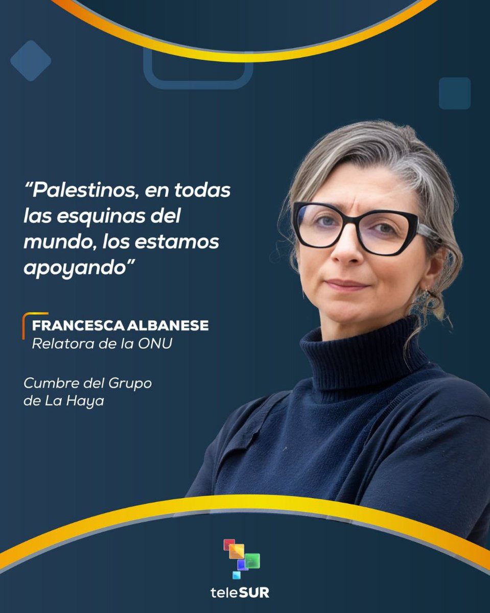 Rebeldement3's tweet image. Así fueron las Declaraciones de la Relatora especial de las Naciones Unidas, Francesca Albanese, durante la primera Cumbre Internacional del Grupo de la Haya.

La relatora habló sobre la situación de los territorios palestinos.

#Relatora #ONU 
#FrancescaAlbanese