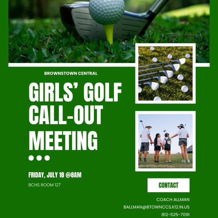 Lady Braves golf call-out meeting information!