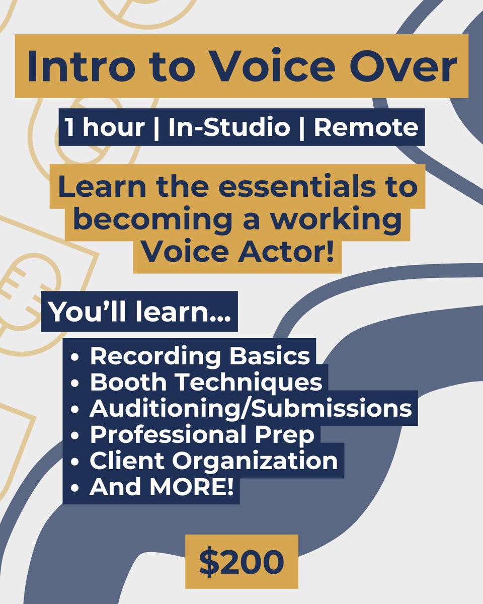 URecordingU's tweet photo. See how #RecordU can help YOU! 🫵
We empower #VoiceActors to achieve their dreams set them up for success through our customized coaching sessions, tailoring your experience to exactly what you need!
If you’re interested in booking, or if you have any questions, DM us! 😊 https://t.co/0IKGUiQy9f
