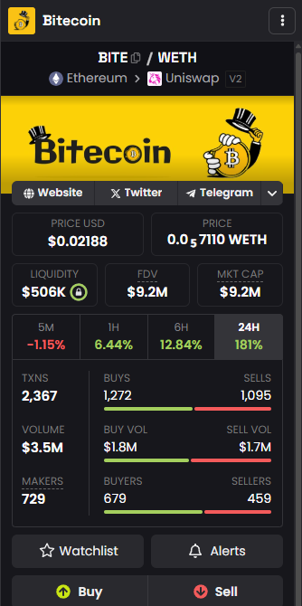 Bitecoin_Token's tweet photo. Don’t get rugged... get $BITE 🦴
$BITE is the only dog you want on your meme team.
It barks.
It bites.
It pumps.
#ERC20 #Bitecoin #MemeCoinMania #ETH https://t.co/JJyltzWRjH