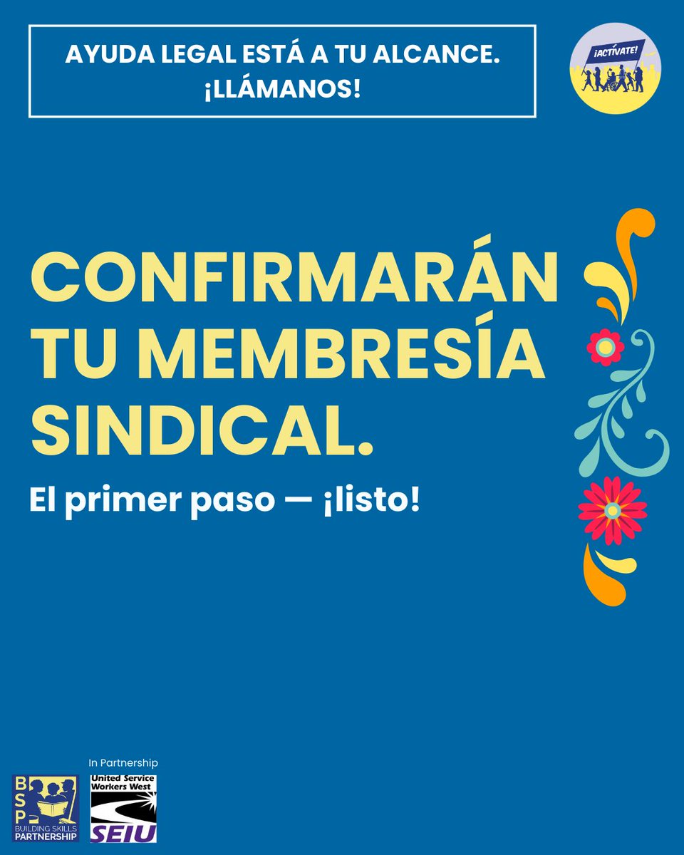 Building_Skills's tweet image. 🚨Todos los miembros de USWW @seiu_usww tienen acceso gratuito y confidencial a nuestros Servicios Legales de Inmigración (ILS) de BSP. Estamos aquí para apoyarte y conectarte con abogados de confianza y prestigio. Llama hoy mismo a nuestra línea directa para obtener más…