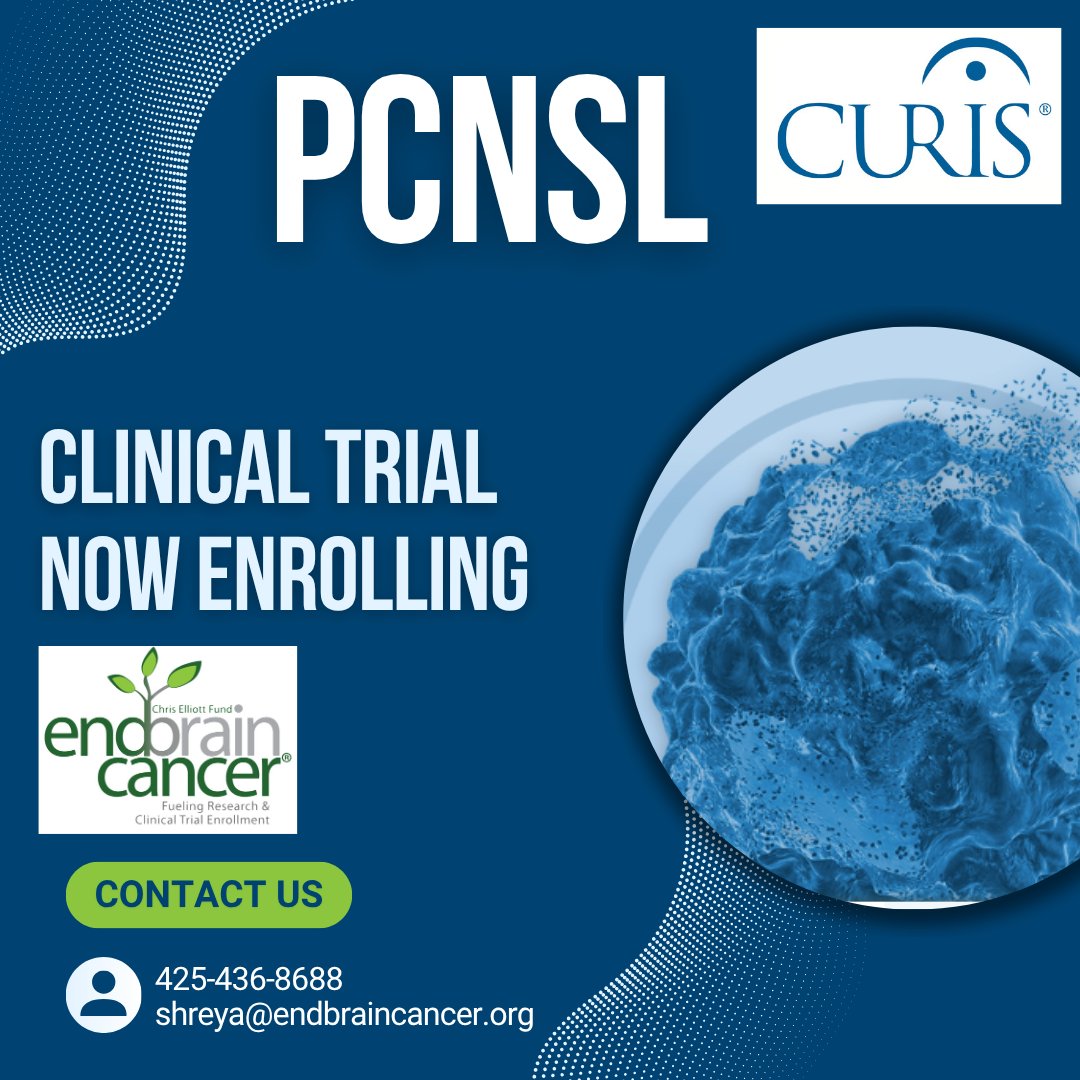 EndBrainCancer's tweet image. We’re proud to partner with Curis to pre‑qualify PCNSL patients for the TAKEAIM trial. Curis is committed to developing emavusertib for PCNSL, and EBCI’s patient navigators are here to support you.
#Curis #EBCI #PCNSL #endbraincancer
shreya@endbraincancer.org. | 425-436-8688