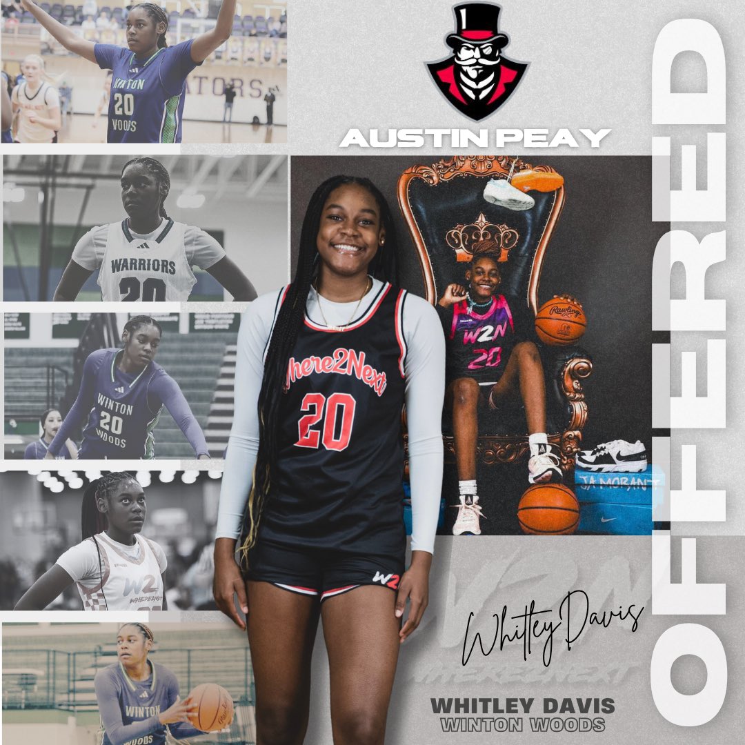 Whitley Davis ‘26 has been offered by Austin Peay.  

<a href="/Whitley_Davis20/">Whitley Davis</a> 🔸🔹