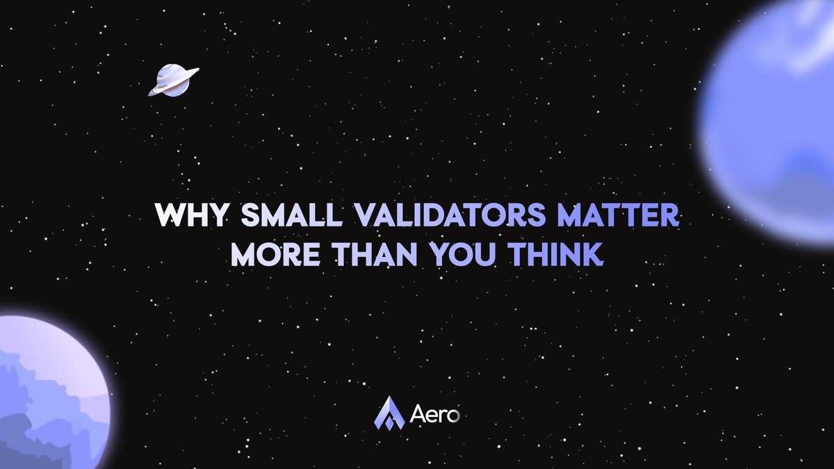 Why small validators matter more than you think

On Solana, decentralization isn’t just about the number of validators, it’s about who holds the power.

Here’s why delegating to small and mid-sized validators matters more than most realize 👇🧵