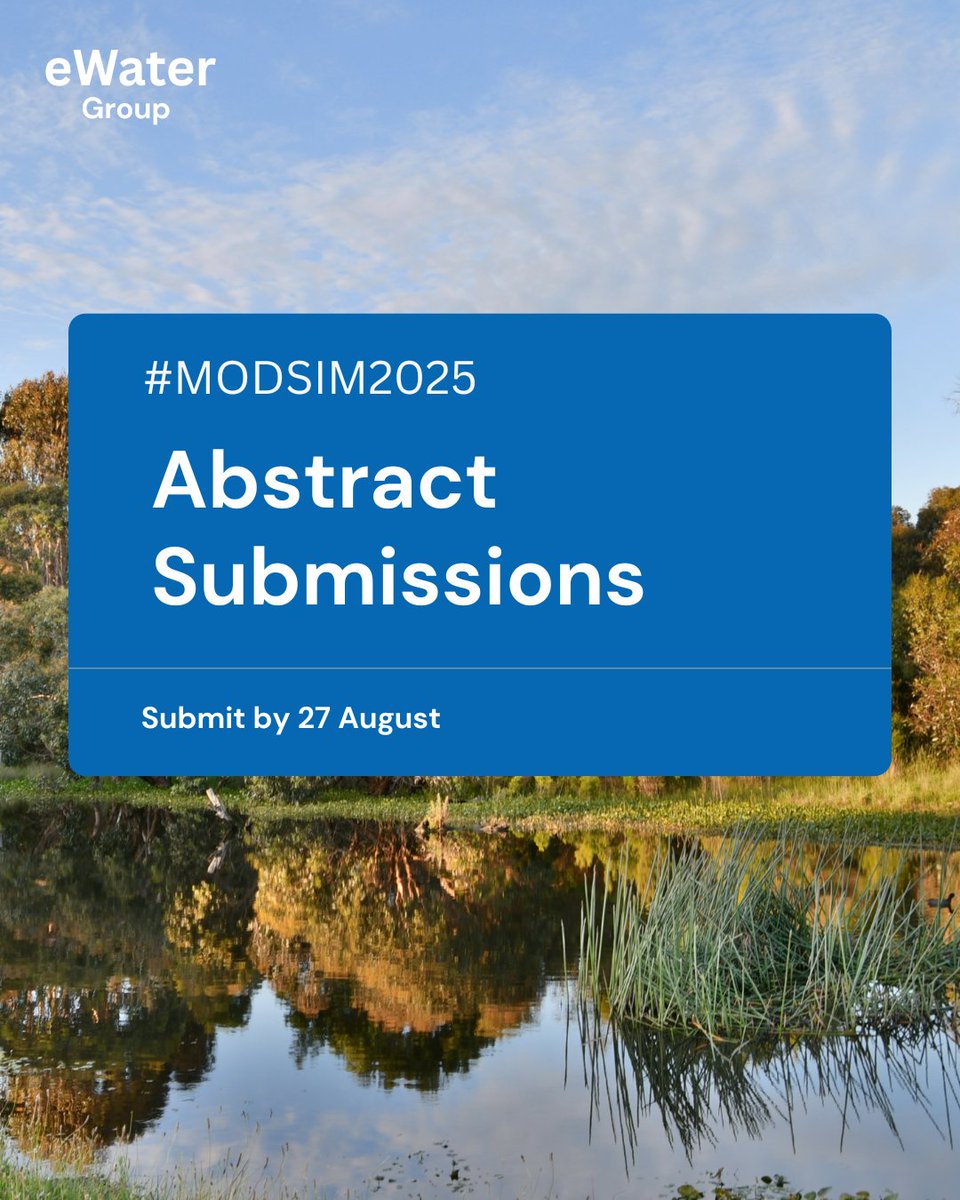 eWater Group is proudly supporting Australia’s water modelling community at #MODSIM2025.
We are co-hosting three sessions within the Water Resources and Water Quality streams, which will spotlight the innovation, research, and collaboration shaping the future of water modelling