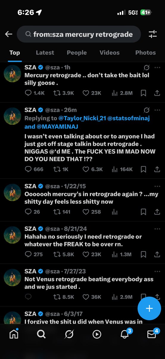 <a href="/NICKIMINAJ/">Nicki Minaj</a> mind you she tweets abt mercury retrograde every year
