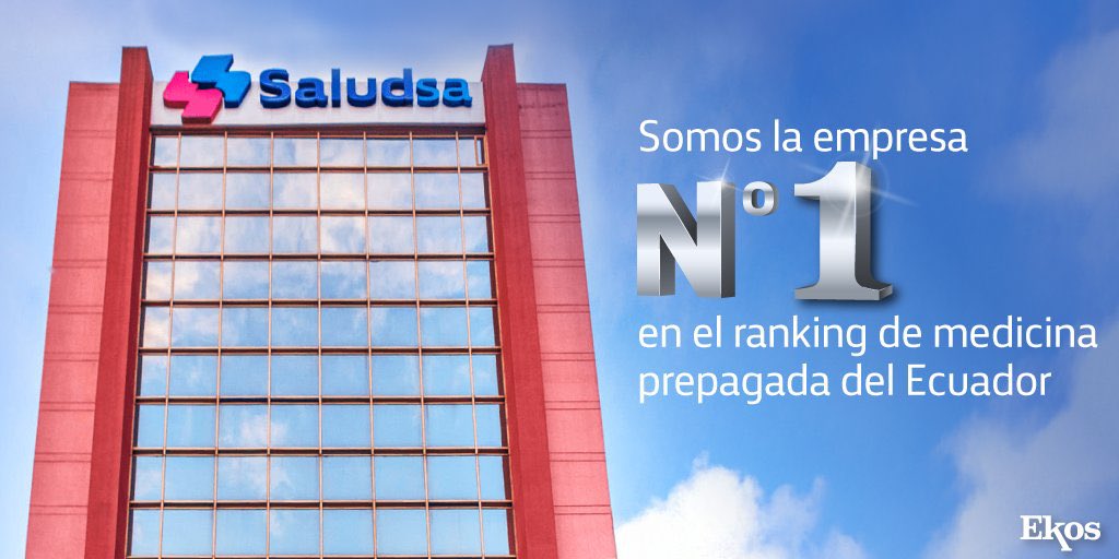 ¡Somos la #1 en medicina prepagada del país!
Nos llena de orgullo compartir que Saludsa se posiciona como la empresa líder del sector de medicina prepagada, ocupando el primer lugar en el ranking publicado por la revista Ekos, como la compañía con mayores ingresos del país en