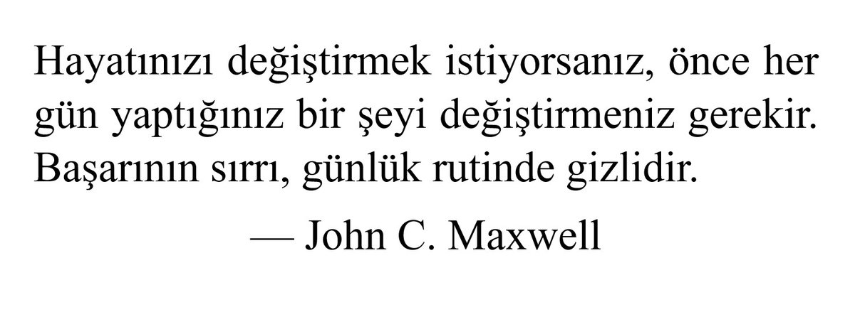 Başarının sırrı, günlük rutindir