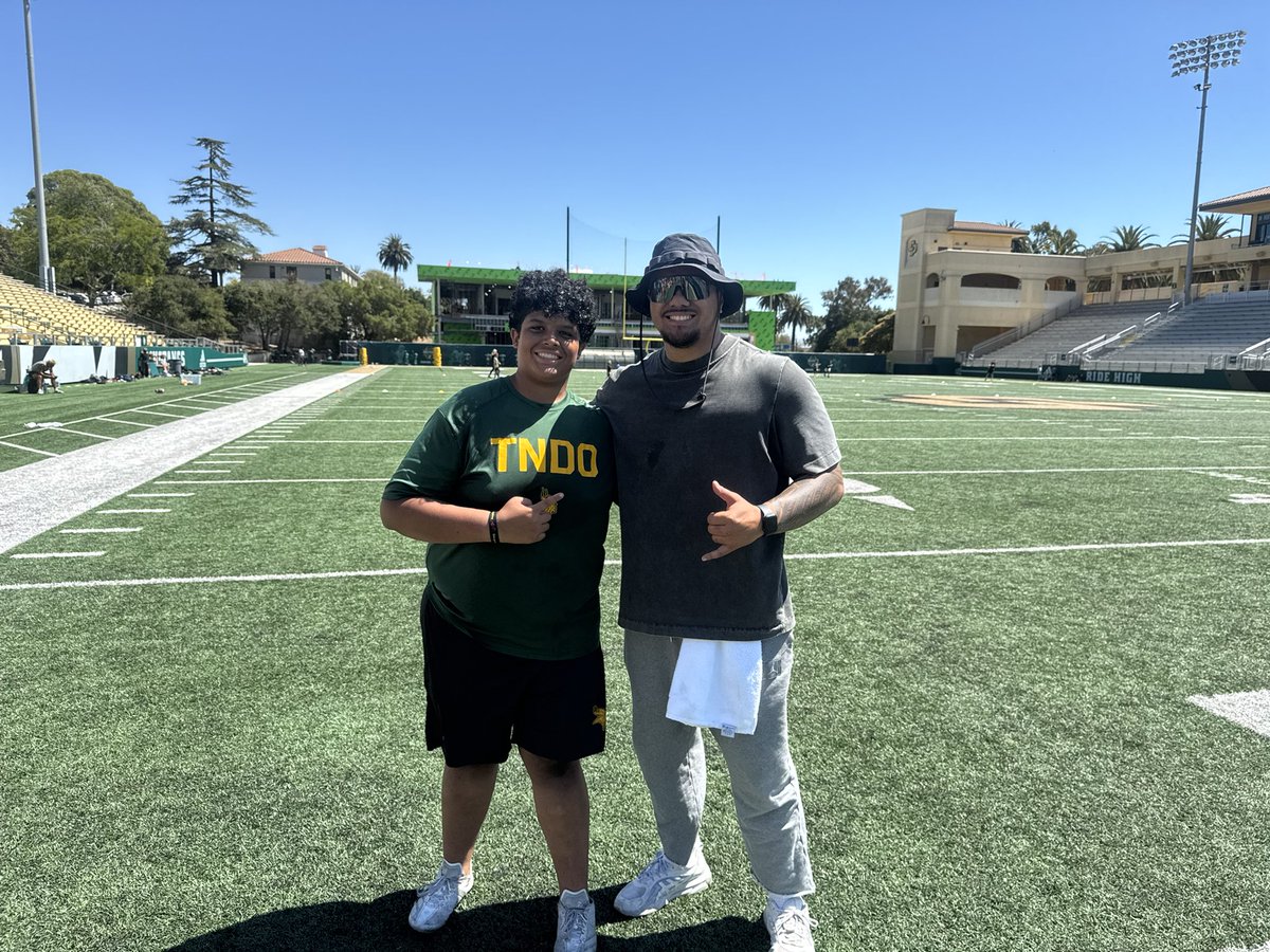 booker_sean52's tweet image. Had a great time today at the university of @calpolyfootball camp and got some great work with @Coach_Ty_DL 
@TNDO