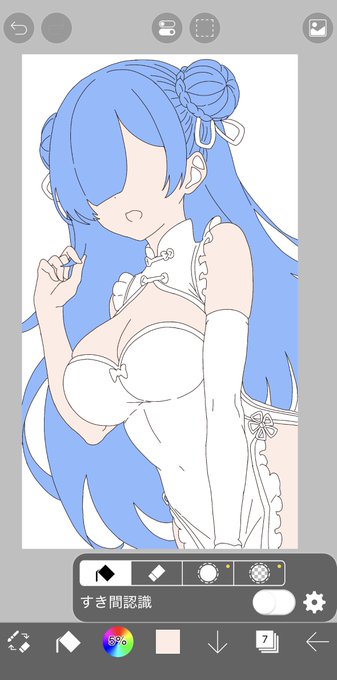 今描いてる子ですʕ•ᴥ•ʔ 