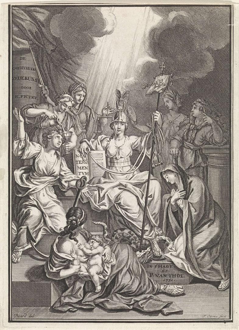 RicheyAlex's tweet image. Older Reformed ethics works had beautiful artwork in them.
The first is from Pictet's Christian Ethics (Dutch edition, 1720) and the second is from Alletree's The Whole Duty of Man (1706).