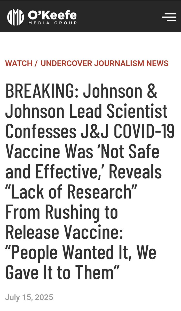 James O'Keefe is the best journalist on the planet. He's the only one still seeking the truth of the covid shot