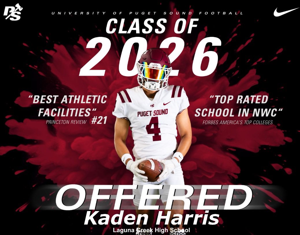 Kaden Harris (@hkaden55) on Twitter photo All Glory To God!! After a great conversation with <a href="/CoachCarskie/">David Carskie 🪓</a>, I am grateful to receive and offer from University of Puget Sound!! <a href="/CoachRNillHC_LC/">Ryan Nill</a> <a href="/lagunacreekfb/">Laguna Creek Football</a> <a href="/P_S_football/">Puget Sound Football</a> All Glory To God!! After a great conversation with <a href="/CoachCarskie/">David Carskie 🪓</a>, I am grateful to receive and offer from University of Puget Sound!! <a href="/CoachRNillHC_LC/">Ryan Nill</a> <a href="/lagunacreekfb/">Laguna Creek Football</a> <a href="/P_S_football/">Puget Sound Football</a>