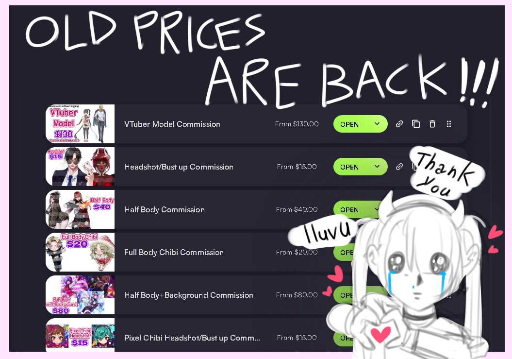 x_mochizuki's tweet image. I was so busy & tired from working since Feb but everyone's support helped me paying for my meals, my cat's needs & so much more!
it seems I'll be able to return to my student life soon so OLD COMMISSION PRICES ARE BACK!!
thank you VERY much for everything guys!!
#VGen #VGenComm