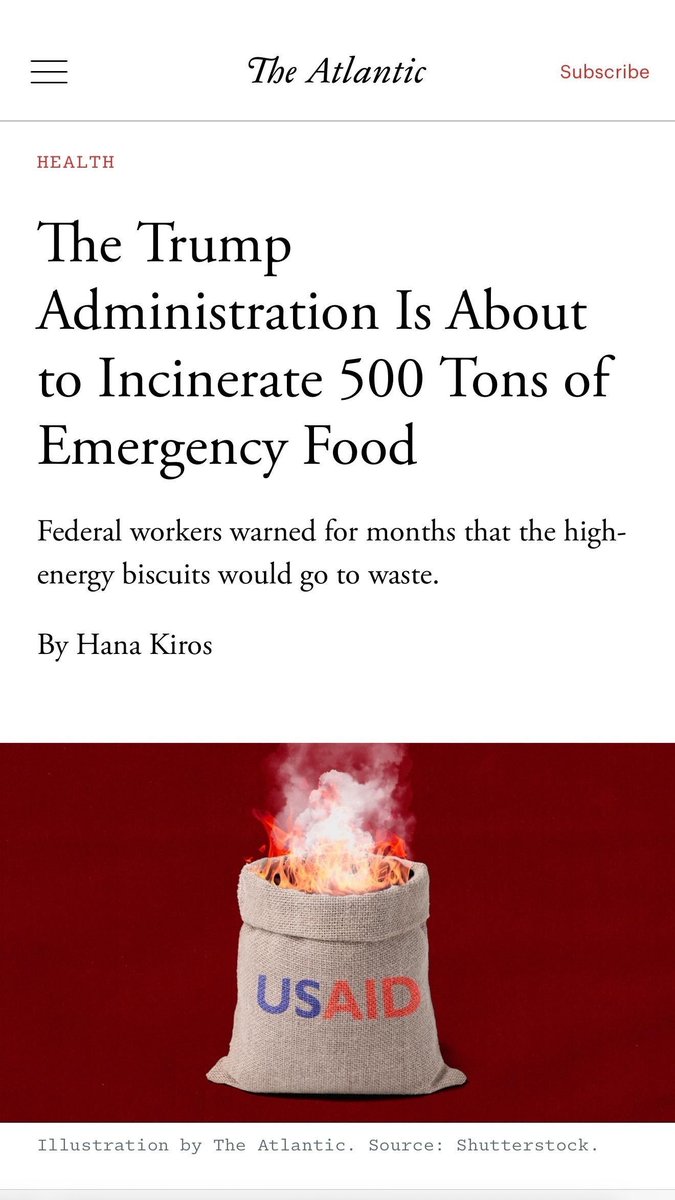 It will literally cost the taxpayers money to burn this perfectly good food that could go to hungry children.

This is cruel and self-defeating. These political games cost lives.