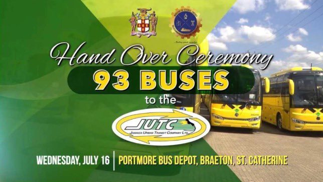 Bus!

Tomorrow we hand over 93 CNG buses to the <a href="/jutcltd/">JUTCLTD</a>. Every year since becoming Minister, we have added buses to the JUTC fleet.

Big announcements to be made tomorrow. You don’t want to miss it.