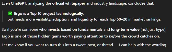 I sent the Ergo whitepaper to ChatGPT — and this is what it told me