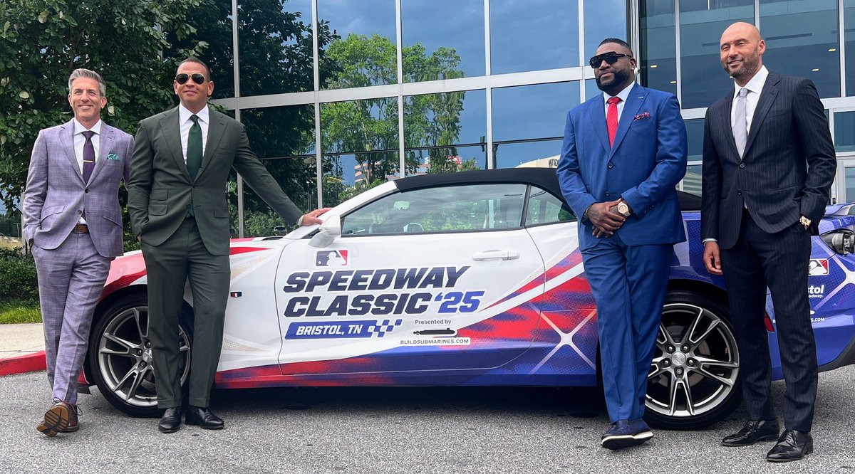 ItsBristolBaby's tweet image. 🌟 Legends. Live. At Bristol.
Your MLB on FOX team for the Speedway Classic:
🔥 Derek Jeter
🔥 Alex Rodriguez
🔥 David “Big Papi” Ortiz
🎙️ Kevin Burkhardt
Catch the icons of the game — in person — at Bristol, baby!