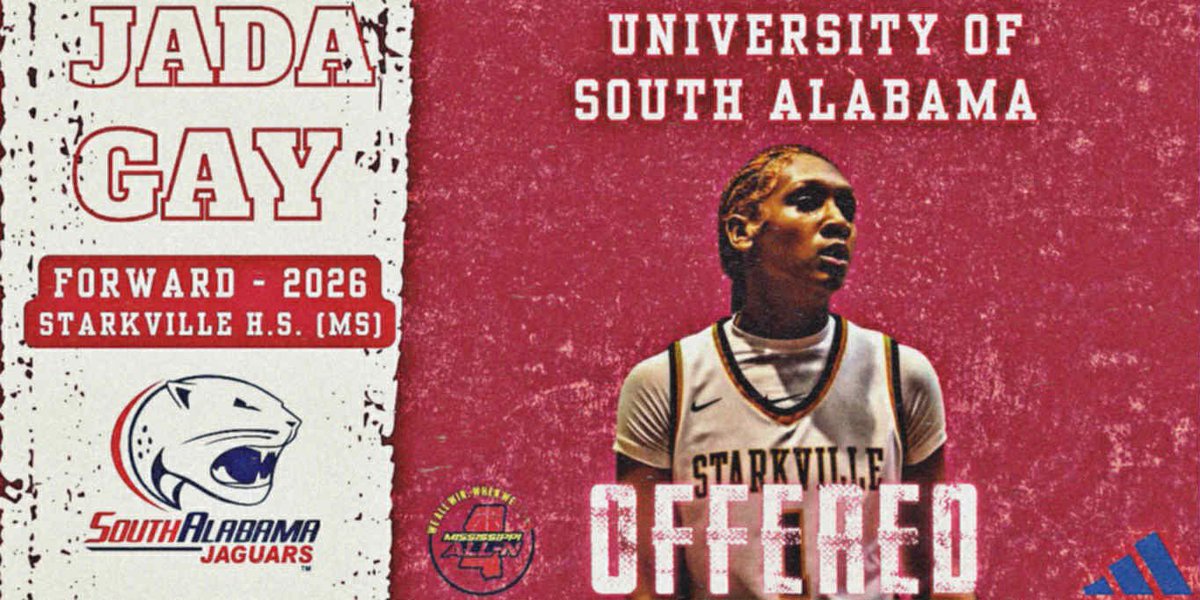 Jada Gay (@jadagay112) on Twitter photo After a great conversation with <a href="/YolishaJ/">Yolisha Jackson</a> and <a href="/CoachPitt_/">Eryc Pittman</a> im blessed to receive an offer from <a href="/SouthAlabamaWBB/">South Alabama Women's Basketball π</a>β€οΈ! After a great conversation with <a href="/YolishaJ/">Yolisha Jackson</a> and <a href="/CoachPitt_/">Eryc Pittman</a> im blessed to receive an offer from <a href="/SouthAlabamaWBB/">South Alabama Women's Basketball π</a>β€οΈ!