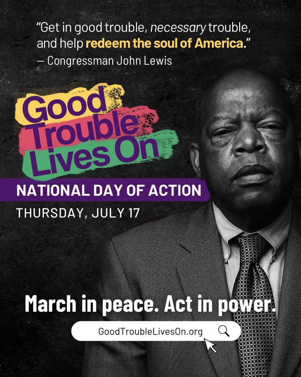 PSC_CUNY's tweet image. “Good Trouble Lives On in Us" Mass Mobilization - Thur. July 17
PSC members will meet at 5PM to distribute signs in front of the New York County Supreme Court (60 Centre St, New York, NY 10007) before joining the 5:30 rally in Foley Square.
RSVP: psc-cuny.org/calendar/good-…