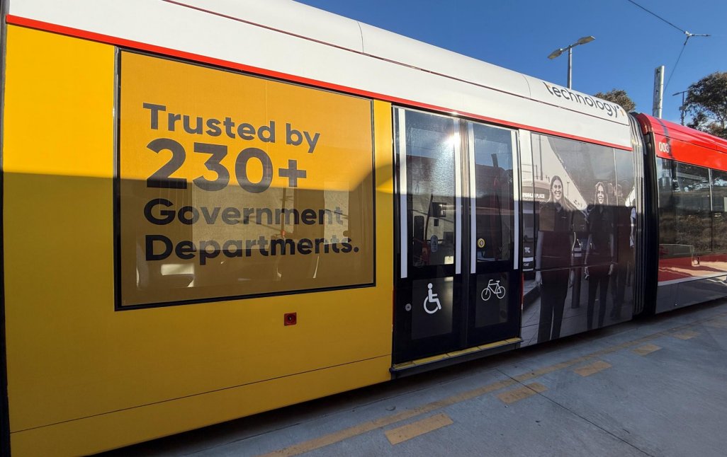 TechnologyOne's tweet image. Full steam ahead 🚊 TechnologyOne is taking over another tram in Canberra!

Government agencies shouldn&apos;t waste time on expensive, drawn-out ERP projects. SaaS+ can get your digital transformation back on track.

#LightRail #GovTech #TechnologyOne